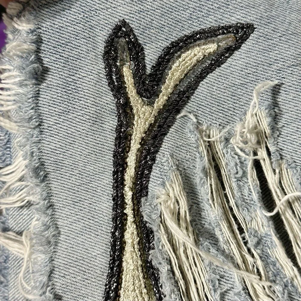 Vtg Levis 501 Cutoff Short Reworked History Repeats Custom Antler Beadwork Sz 34